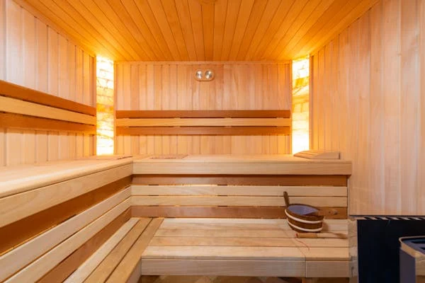 heated sauna room at elysium spa in Islamabad
