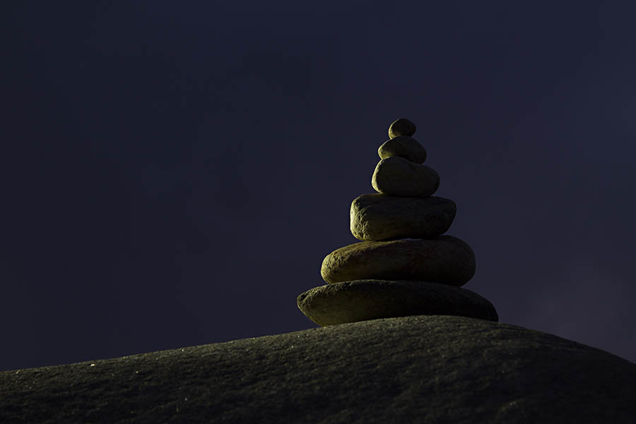 massage stones stacked on each other